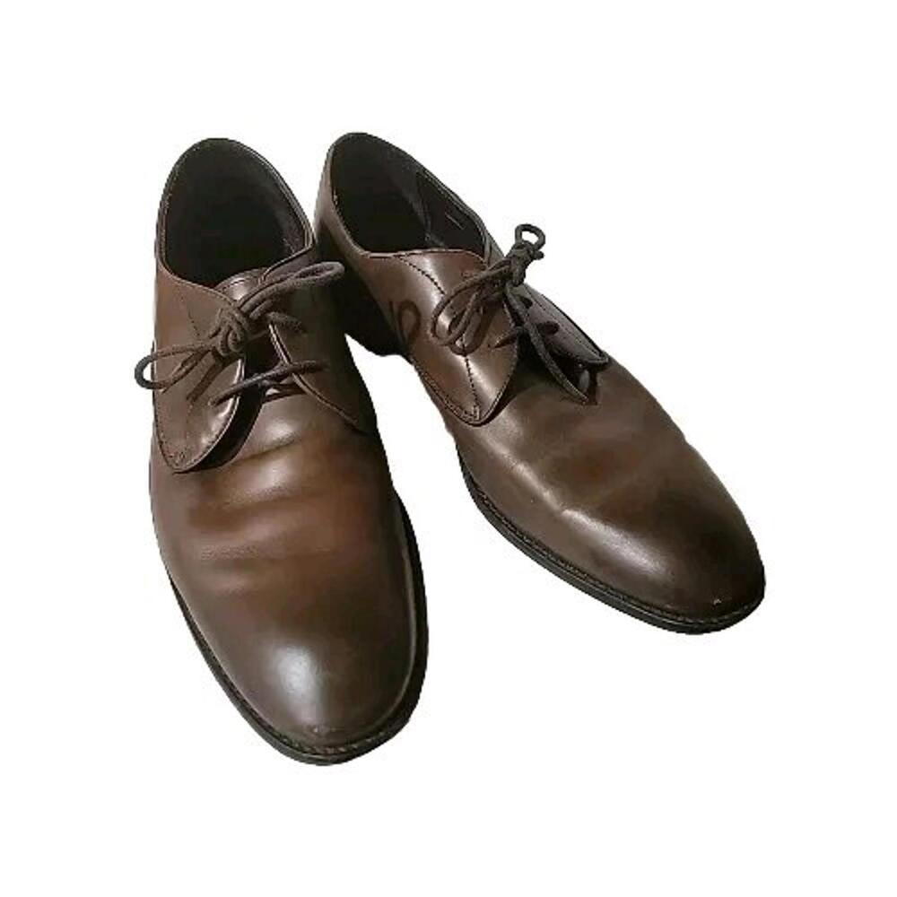 John Varvatos Star USA Brown Leather Oxfords Dress Shoes 10.5 M - Picture 3 of 15